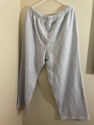 Skims Cotton Fleece Classic Straight Leg Sweatpants - Light Heather Grey 2X NWT thumbnail 3