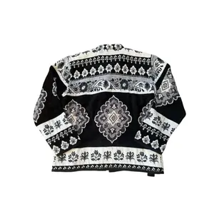 90s Vintage Flashback Tapestry Jacket Black and White P/L thumbnail 2