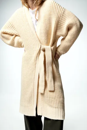 ZARA Chunky Wrap Front Knit Cardigan thumbnail 6
