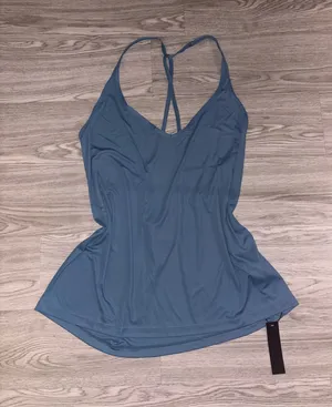 Oner Active Go To Strappy Loose Vest Tank in “Moonstone Blue” thumbnail 1