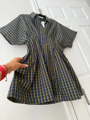 Anthropologie The Tobie Plaid Mini Shirt Dress by Exquise, Size LP thumbnail 12