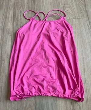 lululemon athletica Pink Athletic Tank with Detail thumbnail 1