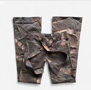 Faux leather flared cargo pants Brown Size 0 thumbnail 5