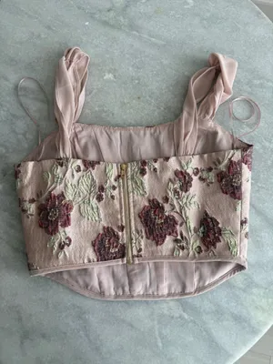 Altar'd State Floral Corset Top thumbnail 2