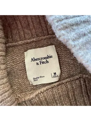 Abercrombie & Fitch Light Brown Turtleneck Sweater Size Medium thumbnail 2