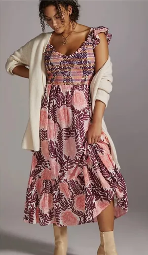 Cecilia Pettersson x Anthropologie Smocked Maxi Dress thumbnail 1
