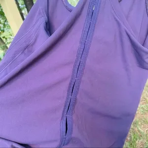 Yogalicious purple racer back workout yoga Tank with a vented back soft stretchy thumbnail 3
