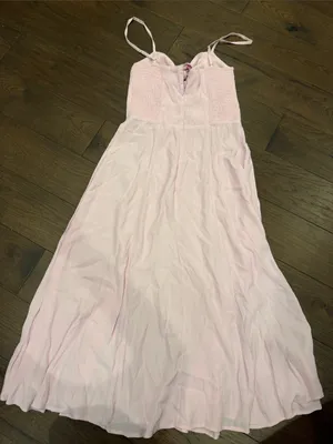 Yumi Kim Pink Tie Front Midi Dress Spaghetti Strap Size 2 - C61-11 thumbnail 7