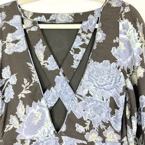 Free People Melrose Maxi Dress Size 2 Floral Night Combo Boho Flare Sleeves thumbnail 6