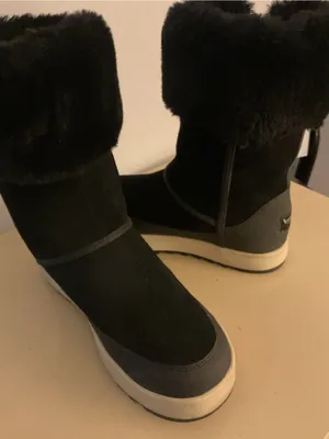 Koolaburra by Uggs women Black Suede leather fur Tynlee waterproof boots US 9 thumbnail 11