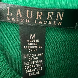 Lauren Ralph Lauren Green Cotton Turtleneck Sweater Womens Size‎ Medium LRL Logo thumbnail 5