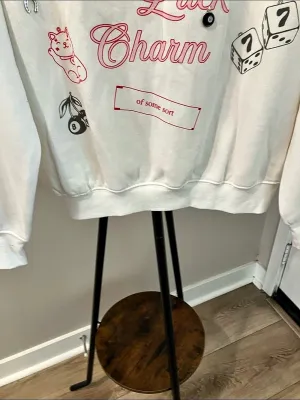 Vinyl Icons Good Luck Charm Graphic Sweatshirt Size Small thumbnail 5