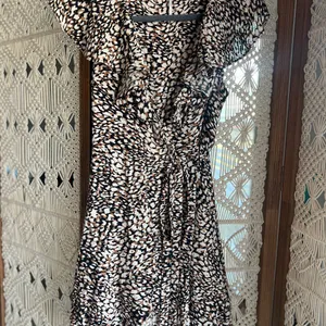 Free People French Quarter Leopard Wrap Mini Dress thumbnail 3