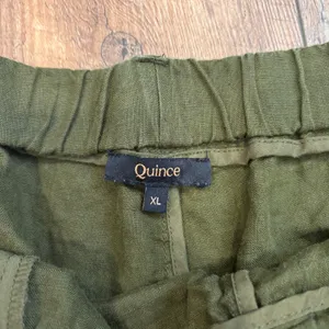 Quince 100% European Linen Pants Womens XL Martini Green Sustainable Eco Capsule thumbnail 4