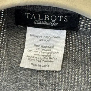 Talbots‎ Cashmere Blend Open Front Shawl Sweater Grey Womens O/S One Size thumbnail 5