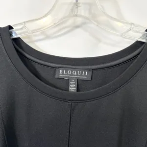 Eloquii Plus Sz 24 Maxi‎ Dress Heavy Black Short Sleeve Princess Seam Formal 197 thumbnail 7