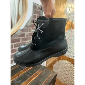Sperry Black Suede Waterproof Duck Boots Size 10 Gorpcore thumbnail 6