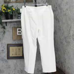 Anne Klein Womens Mid Rise Pintucked Wide-Leg Pants 10895881 Anne White 16 thumbnail 2