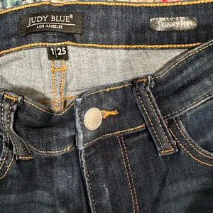 Judy Blue Skinny Fit Stretch Dark Denim Raw Hem Jeans Pants 25 thumbnail 5