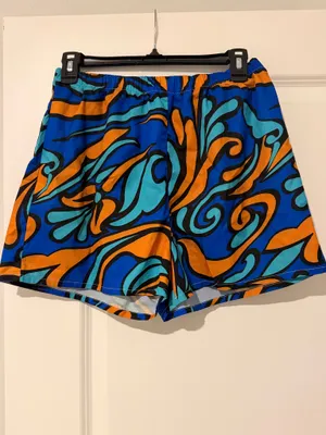 SHEIN Bold Blue & Orange Swirl Womens Lounge Set thumbnail 4