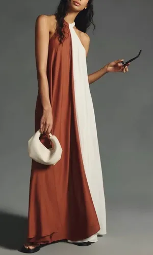 Anthropologie Two Tone Maxi Dress thumbnail 1
