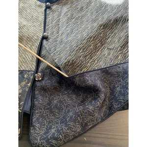 K D Spring‎ Art to Wear Jacket Womens Large Embellished Mixed Media Pockets Vtg thumbnail 8