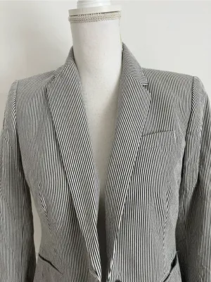 J. Crew • Campbell Blazer Striped Black & White Women's Blazer thumbnail 4