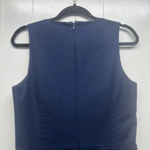 Gap Women's Sleeveless Navy Blue Midi Dress Size 10 Office Career Cocktail Party thumbnail 6
