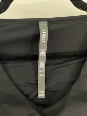 Vuori NWT Long-Sleeve Black Ruched Crop Top Bra Size L thumbnail 6