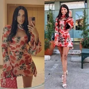 House Of CB 'Toira' Rose Print Draped Corset Dress. Size Small. thumbnail 9