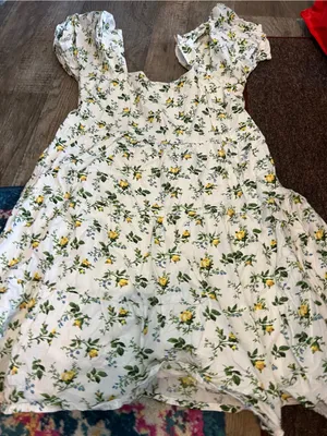 Faithfull the Brand Women's Eldora Printed Mini Dress White Yellow Size small thumbnail 16