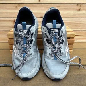 Saucony Aura TR Trail Grey/Blue Sneakers Running Comfort Shoe thumbnail 3
