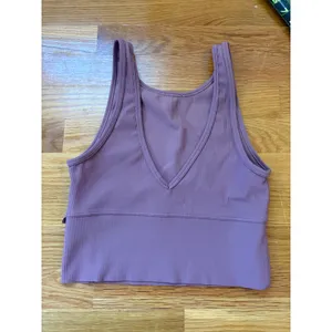 Lululemon Ebb to Street Tank Top Purple Ribbed High Neck Crop Tank thumbnail 4
