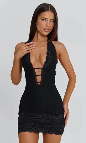 Generation Outcast Clothing INDIA MINI DRESS BLACK thumbnail 1