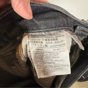 Levi's Washed Black Button Fly‎ Straight Leg Jeans Size 24 thumbnail 5
