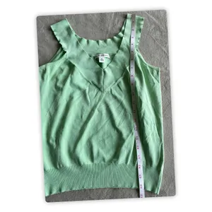 Banana Republic Silk Blend Sleeveless Sweater Tank Top Mint Green Women's M thumbnail 3