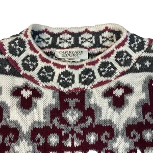 Carriage Court Crewneck‎ Tunic Sweater Womens Size Small Nordic Faire thumbnail 5