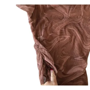 House of CB Brown Mesh Top Size: XS thumbnail 2