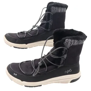 Ryka Aubonne Womens Black Faux Fur Lined Bungee Winter Snow Boots Size 8M thumbnail 1