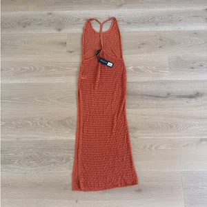 White Fox Maxi Dress Crochet Sleeveless Y Back Do It For Love Size M Orange thumbnail 4