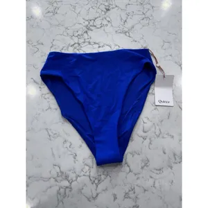NWT Quince Electric Blue High Rise High Leg Bikini Bottoms Size Medium thumbnail 3