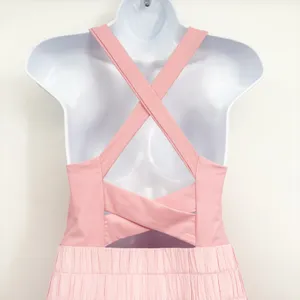 Peach Love California Womens Pink Smocked Ruffle Sporty‎ Active Romper Size M thumbnail 8