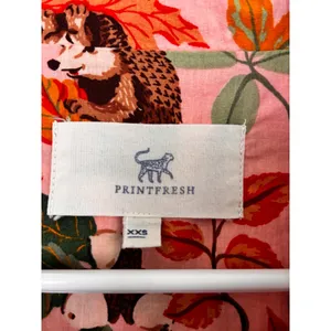 Printfresh Pink Hedgehog Organic Cotton Pajama Top Long Sleeve XXS Autumn Leaf thumbnail 3
