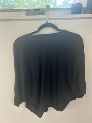 Aerie Black Flowy Tee thumbnail 4