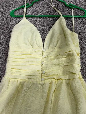 VICI Take Me Higher Shoulder Tie Mini Dress - Lemon thumbnail 2