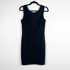 Betsey Johnson scuba Sheath Crepe‎ Dress Cross Back Sz 8 thumbnail 3