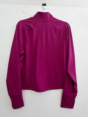 Victoria Secret PINK Half-Zip Sweatshirt LARGE Top Purple L NWOT thumbnail 9