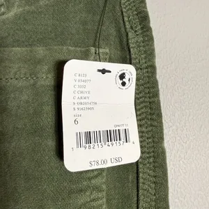 Free People High Time Velvet Kick Flare Pants Women's 6 Chive Green Festival NWT thumbnail 10