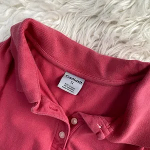 Carhartt Pink Polo Collared Shirt Short Sleeve Y2k Preppy Casual Academia thumbnail 5