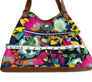 Lily Bloom Floral Print Canvas Bag Purse thumbnail 7